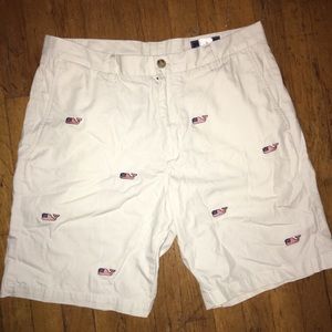 Vineyard Vines shorts with flag whales